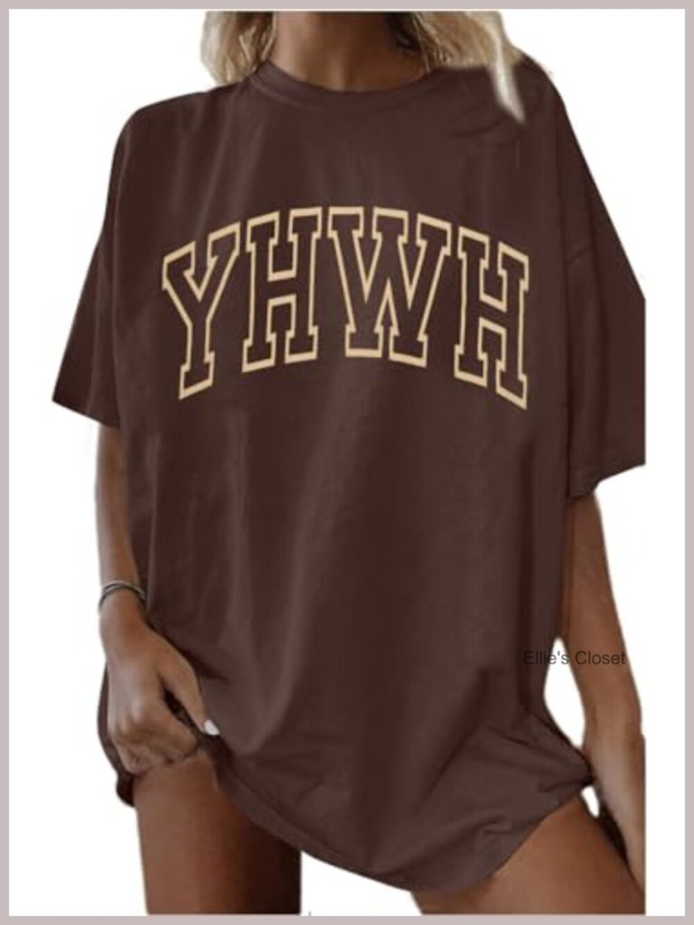 Oversized Christian Faith T-Shirt Jesus YHWH Inspirational Casual Tee